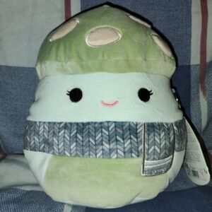 Squishmallows Green and White Mushroom Plush